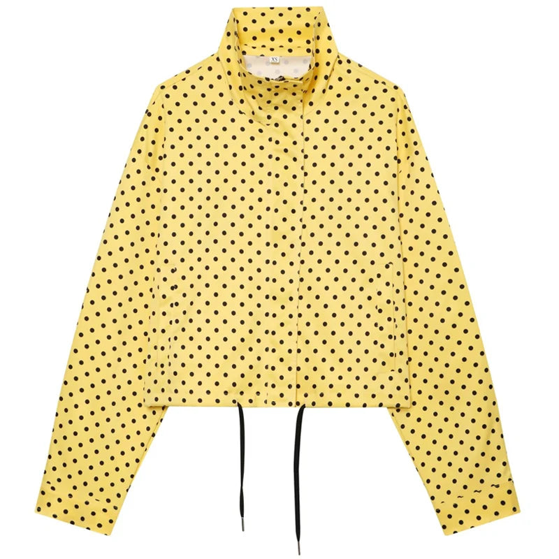 Chaqueta Dot Chic — Bomber Holgada de Entretiempo con Diseño Clásico