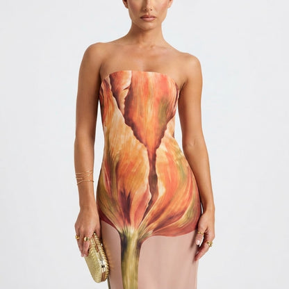 Vestido Valeria — Largo Estampado para Eventos