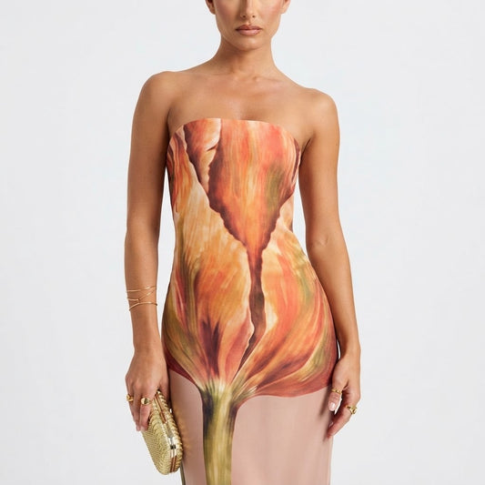 Vestido Valeria — Largo Estampado para Eventos