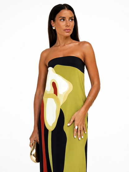 Vestido Valeria — Largo Estampado para Eventos
