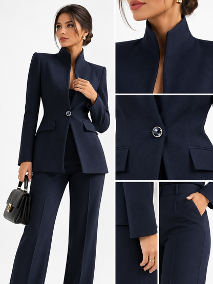 Conjunto Valentina — Blazer de Corte Tridimensional y Pantalón Casual