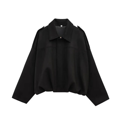 Chaqueta Bianca — Bomber Oversized de Ante con Acolchado Urban