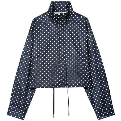 Chaqueta Dot Chic — Bomber Holgada de Entretiempo con Diseño Clásico