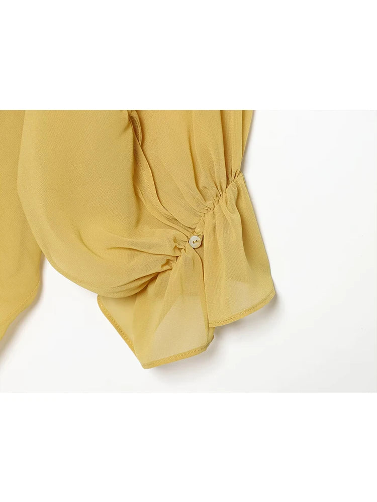 Blusa Isabella — Elegante con Encaje, Lazo y Corte Holgado