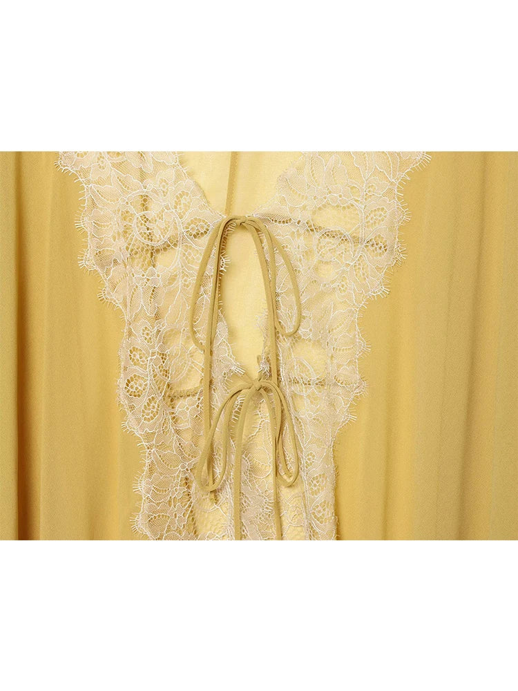 Blusa Isabella — Elegante con Encaje, Lazo y Corte Holgado