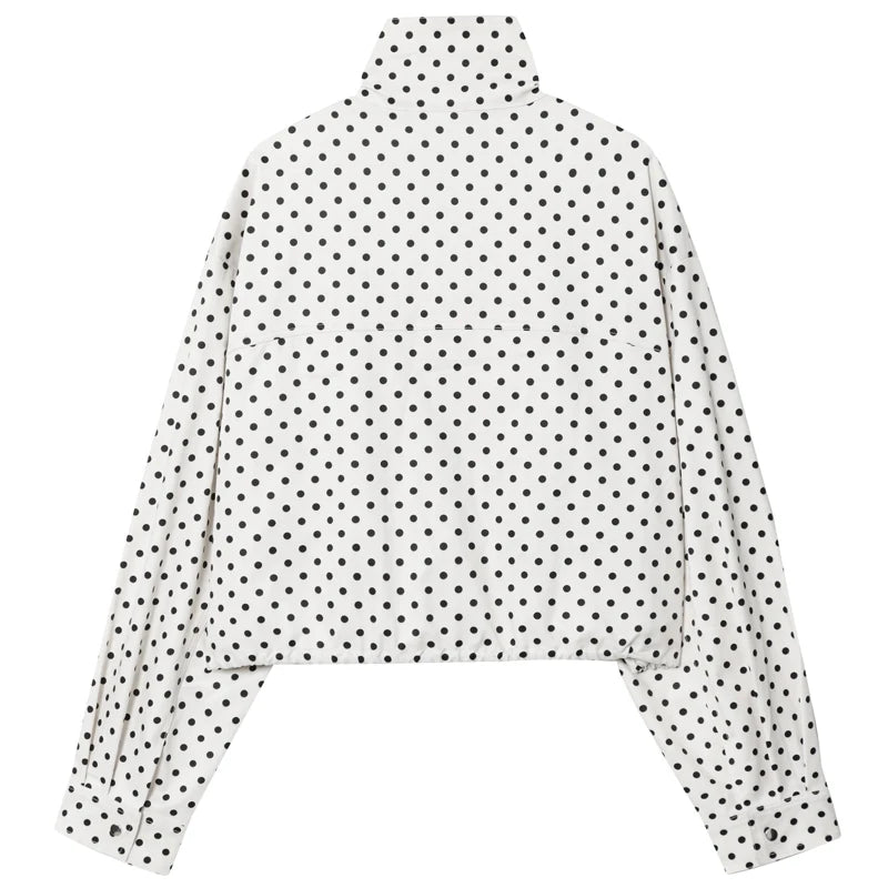 Chaqueta Dot Chic — Bomber Holgada de Entretiempo con Diseño Clásico