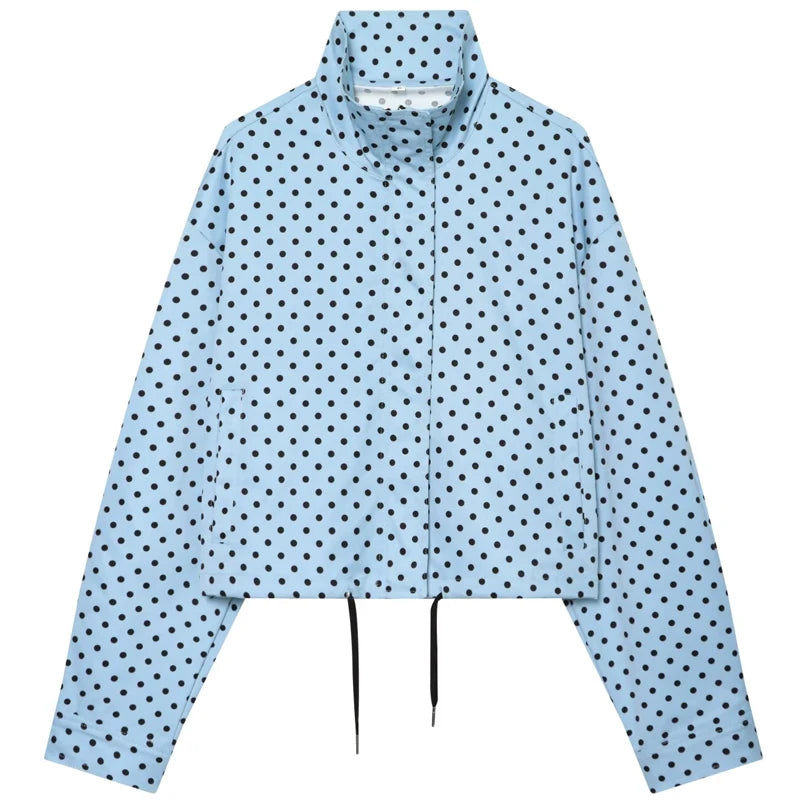 Chaqueta Dot Chic — Bomber Holgada de Entretiempo con Diseño Clásico
