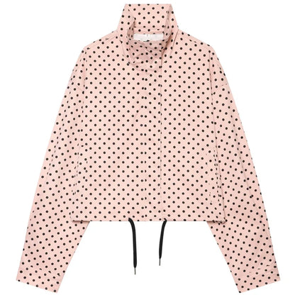 Chaqueta Dot Chic — Bomber Holgada de Entretiempo con Diseño Clásico